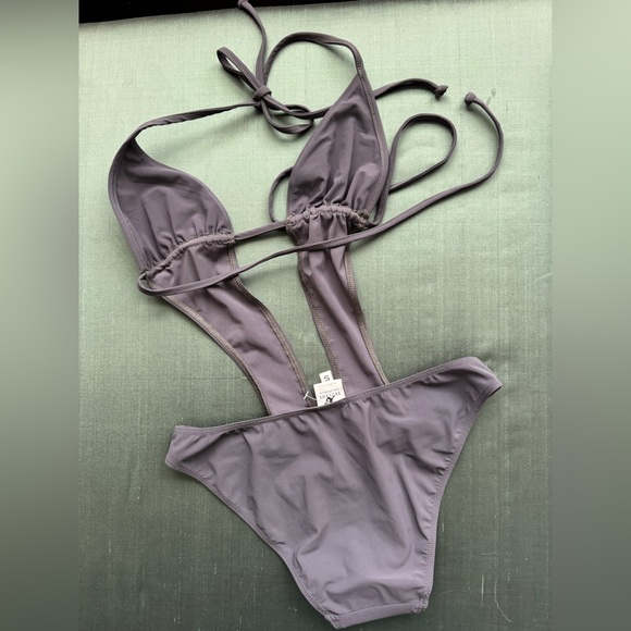 Sauvage Charcoal Swimsuit with Crystal Accents - Picture 6 of 7